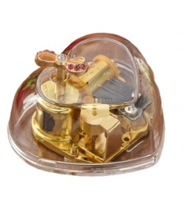 蝴蝶愛心 透明 心型音樂盒 MUSIC BOX